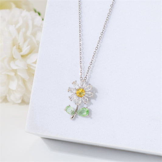 simple style round tree stainless steel titanium steel plating inlay zircon 18k gold plated pendant necklace